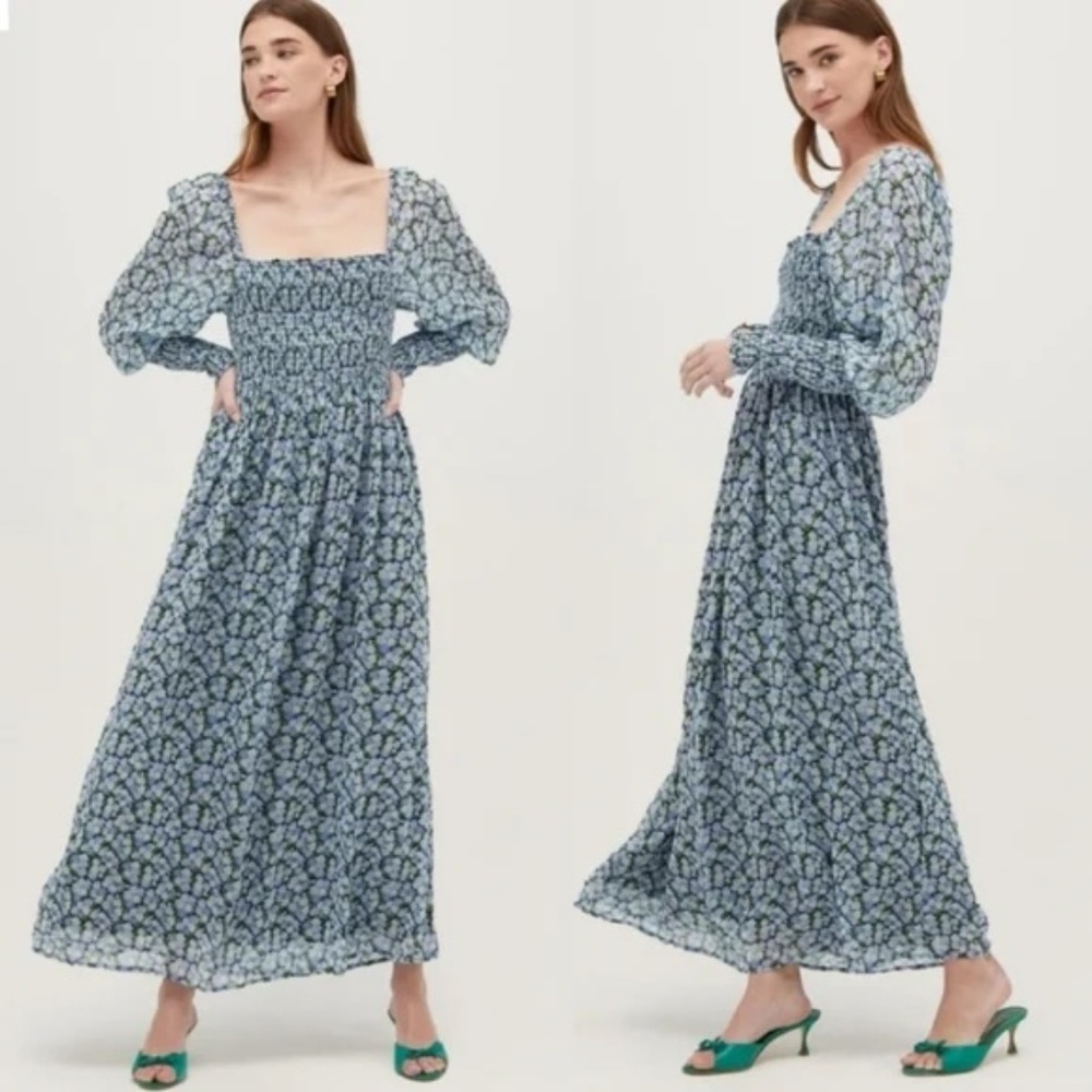Hill House Blue Floral Maxi Dress - Picture 5 of 5